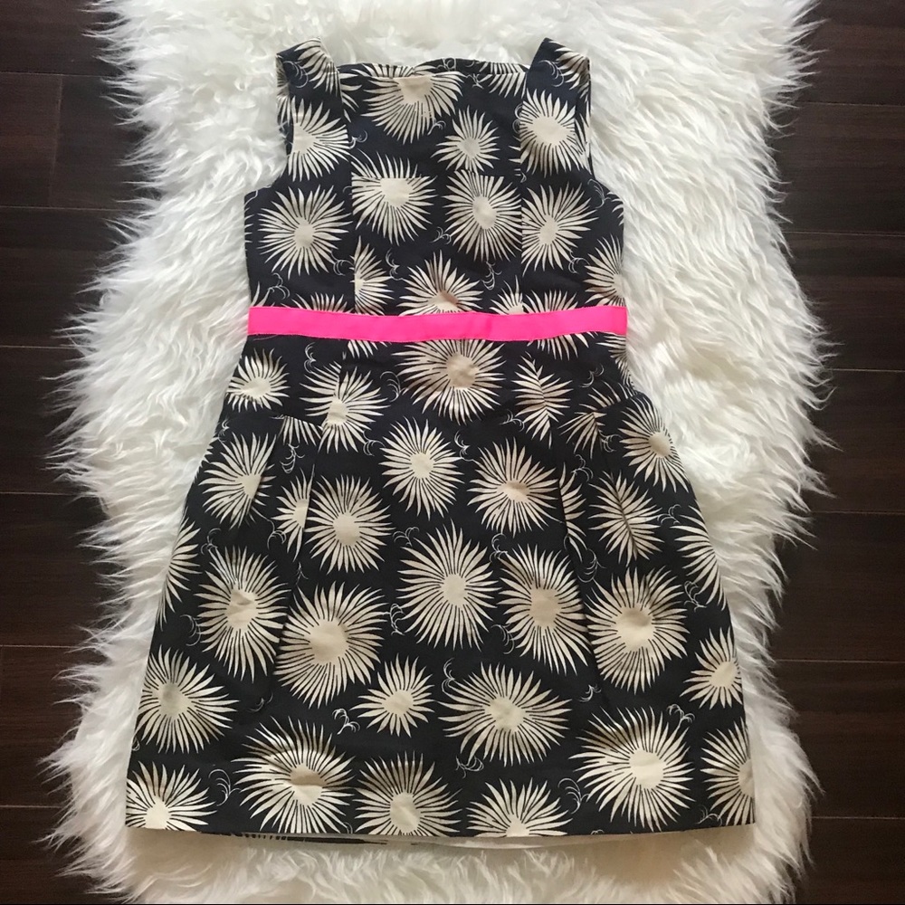 Milly Minis Childs Navy Pink Dress Button Zip 10